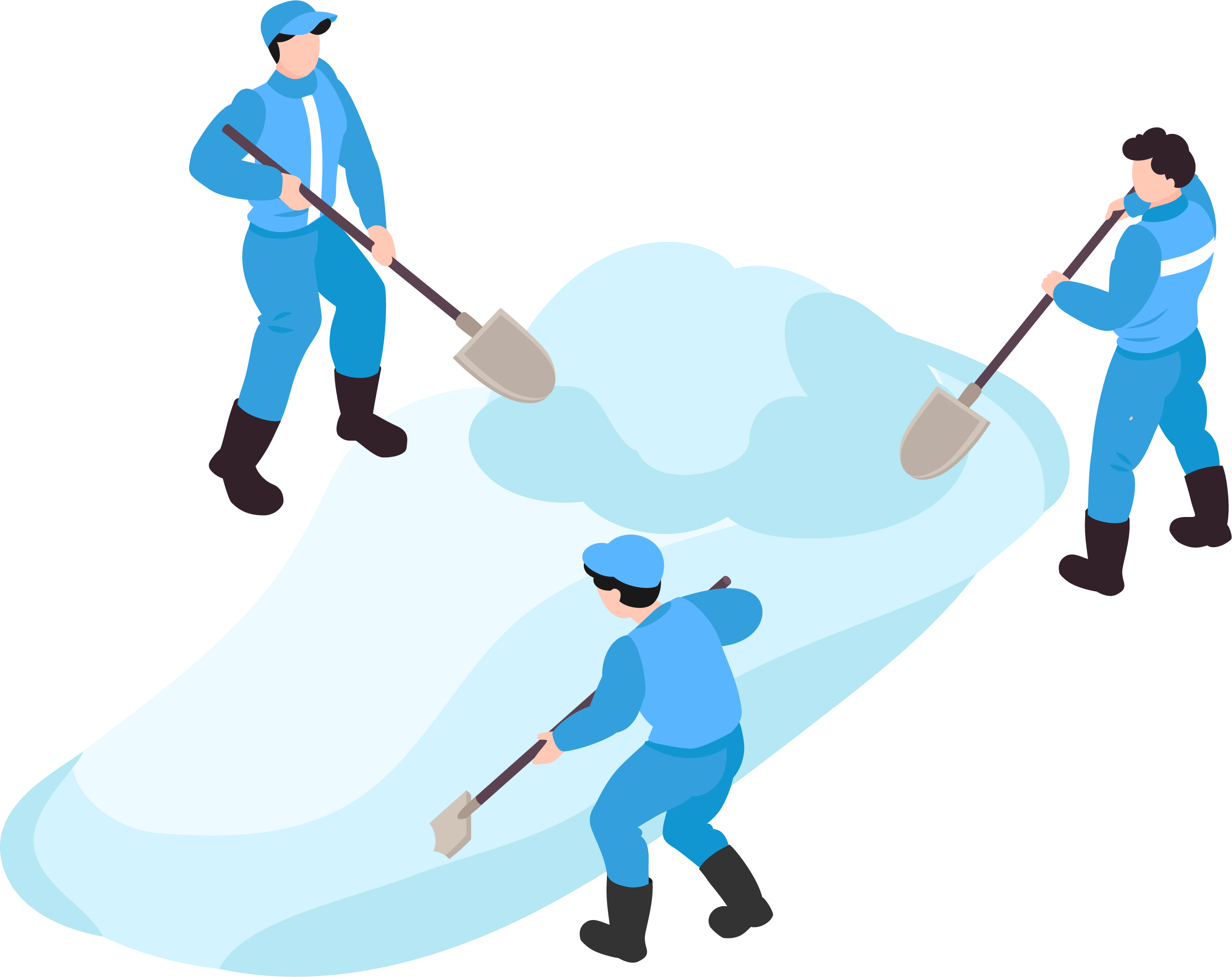 Lumityöläisiä Tampereella