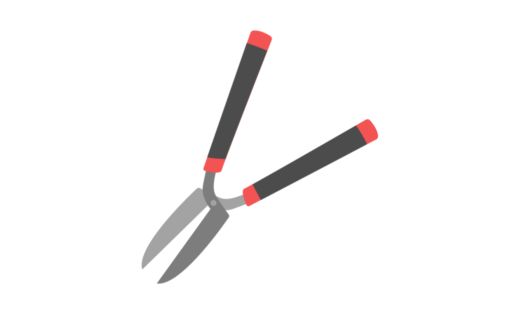 Pensasaidan leikkaus sakset